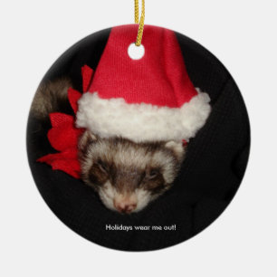 Feiertage tragen mich heraus! Weihnachtsverzierung Keramik Ornament