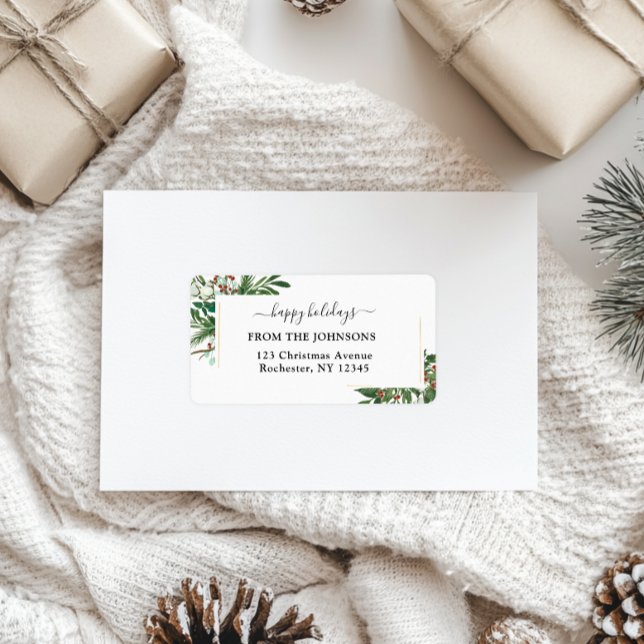 Feiertage-Weihnachten-Adresse Adressaufkleber (Von Creator hochgeladen)