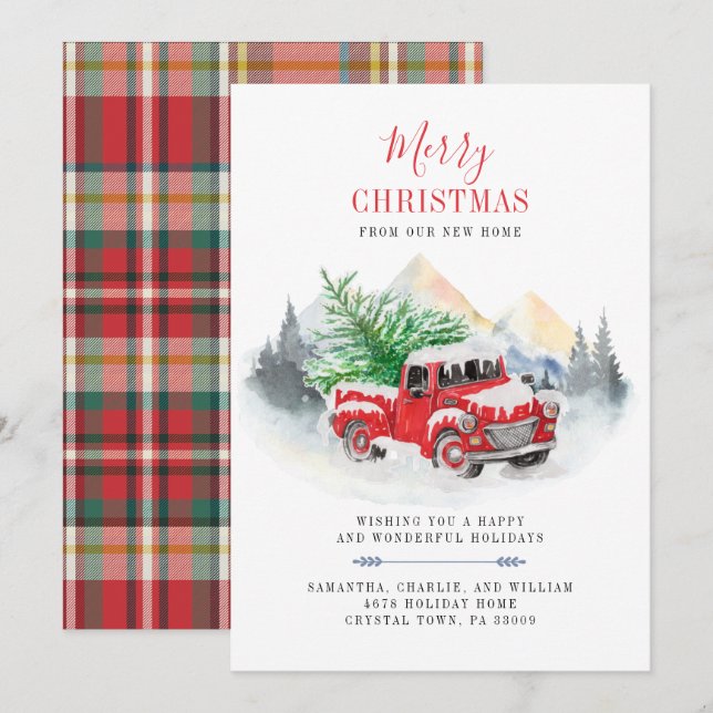 Feiertage Wir bewegen Weihnachts-Zuhause Ankündigung (Vorne/Hinten)