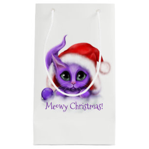 Feiertaglila Kitty Meowy Weihnachten Kleine Geschenktüte