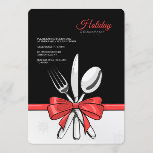 Feiertags-Abendessen-Party Einladungen