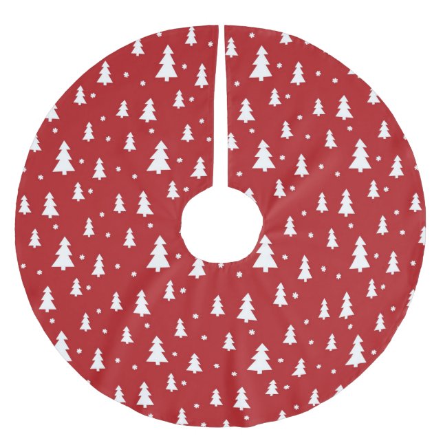 Feiertags-Baum-Muster Polyester Weihnachtsbaumdecke (Vorderseite)