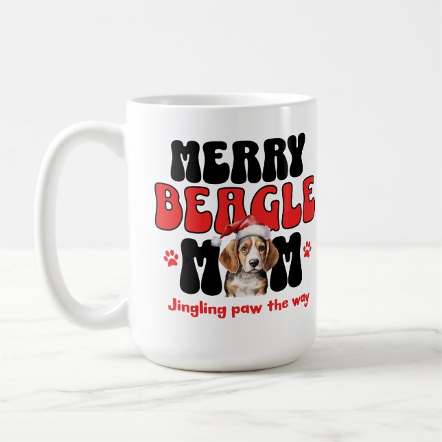 Feiertags-Beagle-Hundemutter Kaffeetasse (Links)