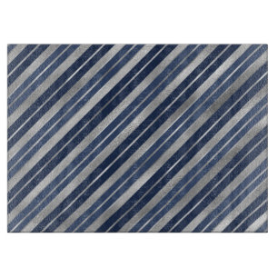 Feiertags Blau und Silberfolie Weihnachtsstreifen Schneidebrett