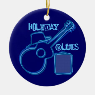 Feiertags-Blues-Verzierung Keramik Ornament