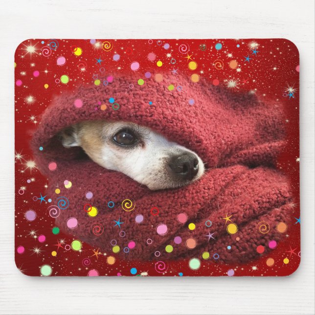 Feiertags-Chihuahua Mousepad (Vorne)