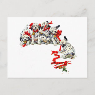 Feiertags-Dalmatiner-Welpen Feiertagspostkarte