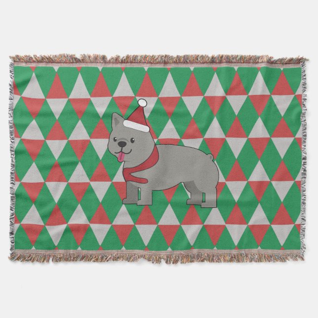 Feiertags-Diamanten-Hund Decke (Vorderseite)