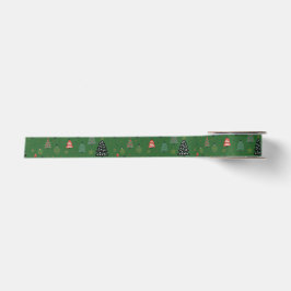 Feiertags-Echos-Grün Satinband
