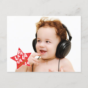 Feiertags Fa La La Stern Postkarte