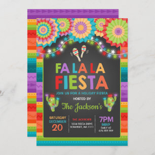 Feiertags-Fiesta-Party Einladungs-Fa-La-La-Fiesta Einladung