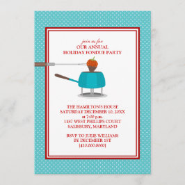 Feiertags-Fondue-Party Einladungen