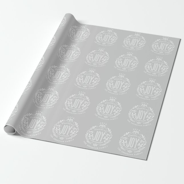 FEIERTAGS-FREUDE-TAFEL-KUNST-PERSONALISIERTE GESCHENKPAPIER (Ungerollt)