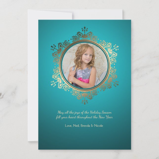 Feiertags-Geist-Foto-Karte Feiertagskarte (Vorderseite)