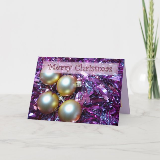 Feiertags-Glitzer Feiertagskarte (Vorderseite)