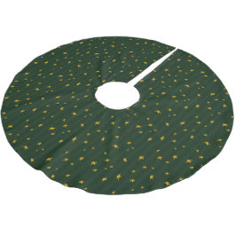 Feiertags Grün Gelb Stern Streifen Weihnachten Polyester Weihnachtsbaumdecke