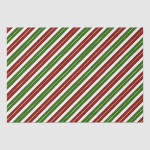 Feiertags-Grün, Rot und Goldfolie Weihnachtsstreif Seidenpapier