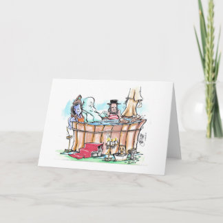 Feiertags-heiße Wanne Feiertagskarte