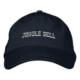 Feiertags-Jingle-Bell-Navy-Farbe Eleganter Winterh Bestickte Baseballkappe