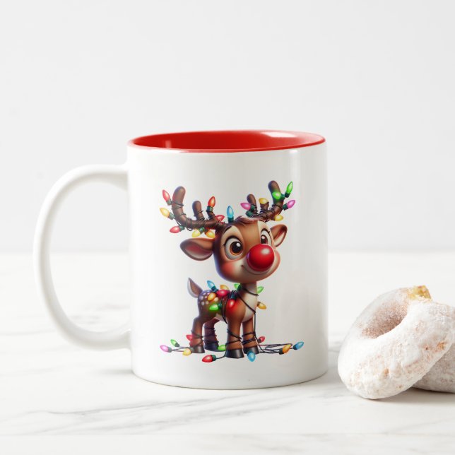 Feiertags-Kaffeetasse Zweifarbige Tasse (Mit Donut)