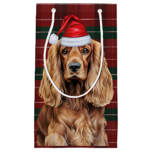 Feiertags-Kariert Cocker Spaniel Weihnachten Hund Kleine Geschenktüte