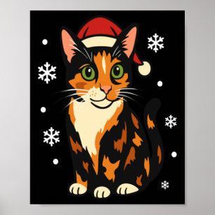 Feiertags-Kätzchen Süßes Weihnachtskatzen-Design U Poster