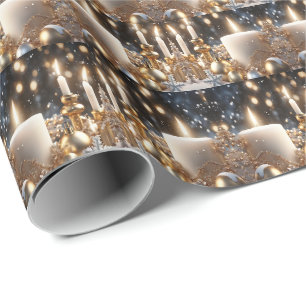 Feiertags-Kerzen Feiertags-Geschenkpapier Geschenkpapier