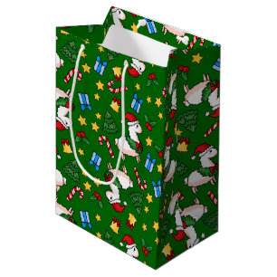 Feiertags-Lama-Verrücktheit Mittlere Geschenktüte
