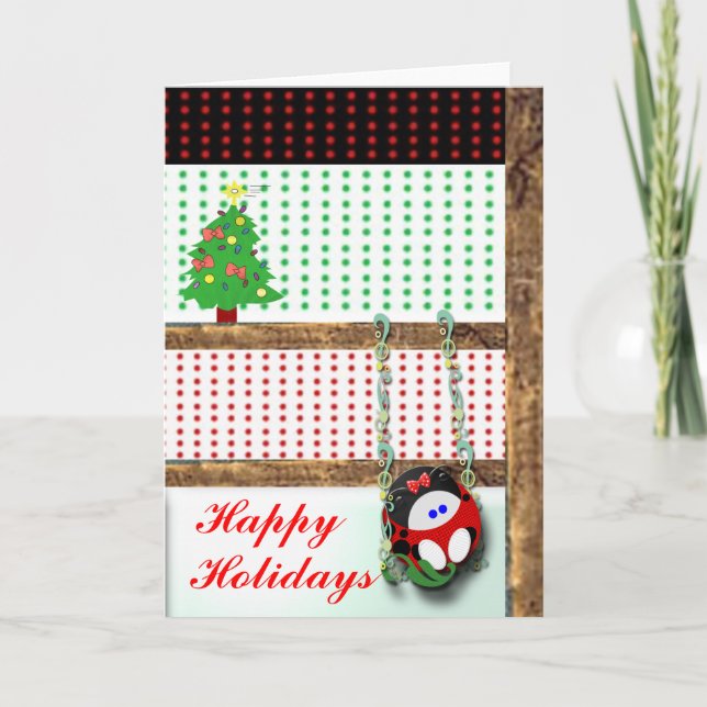 Feiertags-lebenslustiger Typ Feiertagskarte (Vorderseite)