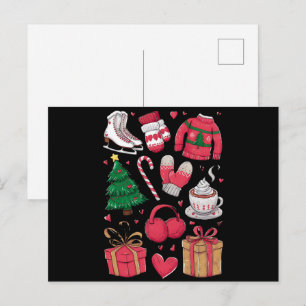 Feiertags Mädchen Hübsche Kostüme Lustiges Weihnac Feiertagspostkarte