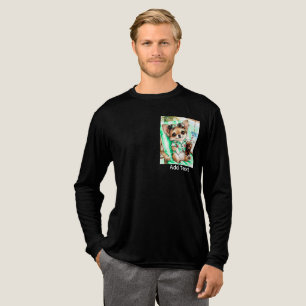 Feiertags-Männchen Chihuahua Strandentspannung (Aq Tri-Blend Shirt