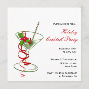 Feiertags-Martini-Cocktail-Party Einladung