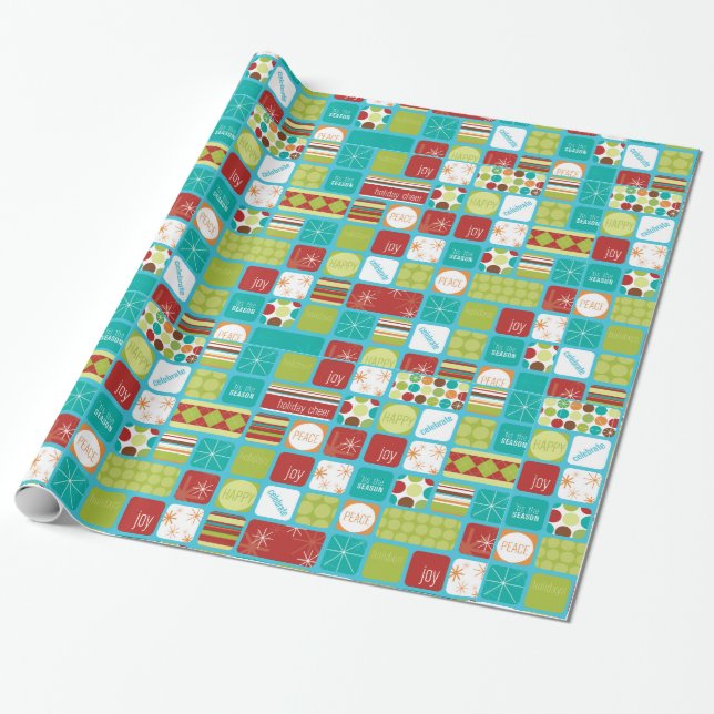 Feiertags-Mitteilungs-WeihnachtsPackpapier Geschenkpapier (Ungerollt)