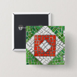FEIERTAGS-MOSAIK Quadratischer Pin-Button Button