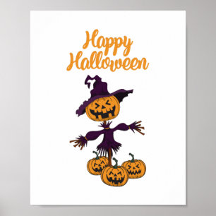 Feiertags-Nilpferd Halloween Hexe Nilpferd Poster