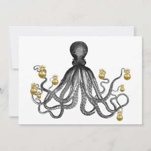 Feiertags-Oktopus-Weihnachtsbaumschmuck nautisch l Feiertagskarte