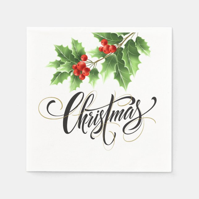 Feiertags-Papier-Servietten Serviette (Vorderseite)