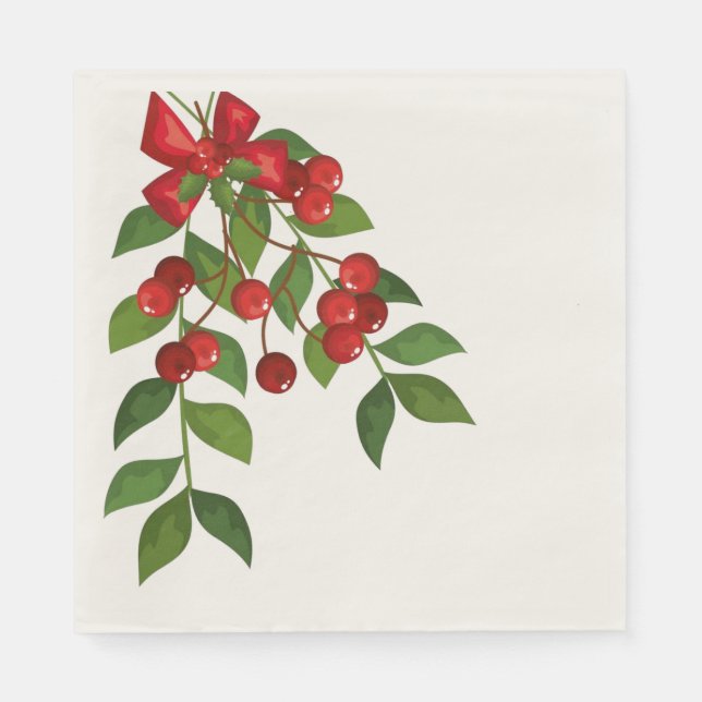Feiertags-Papier-Servietten Serviette (Vorderseite)