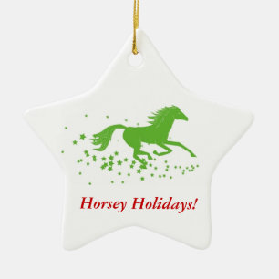 Feiertags-Pferdeverzierung: Horsey Feiertage! Keramik Ornament