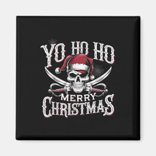 Feiertags-Pirat Yo Ho Ho Frohe Weihnachten Santa-H Magnet