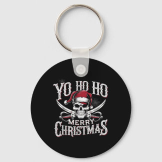 Feiertags-Pirat Yo Ho Ho Frohe Weihnachten Santa-H Schlüsselanhänger