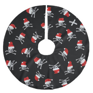 Feiertags-Piraten-Schädel #2 Polyester Weihnachtsbaumdecke