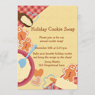 Feiertags-Plätzchen-Austausch-Einladung Einladung