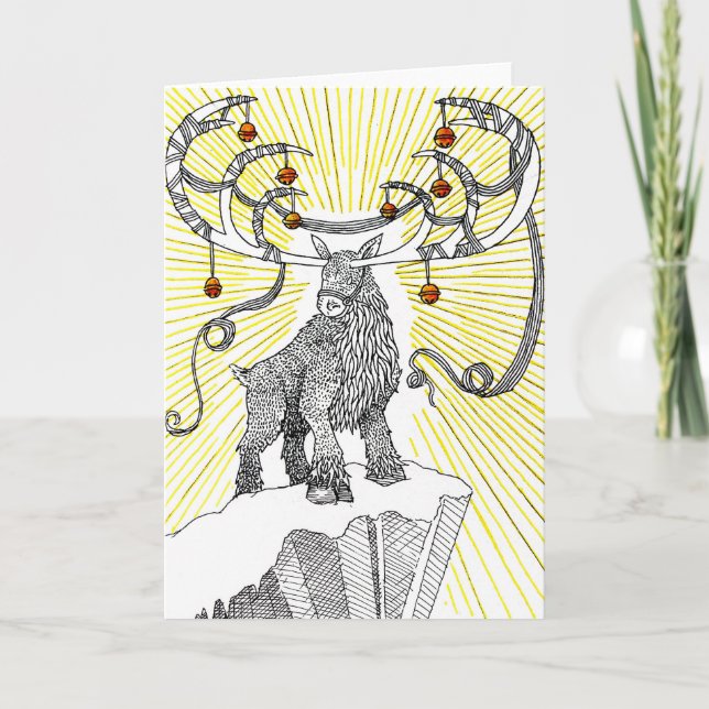 Feiertags-Ren Feiertagskarte (Vorderseite)