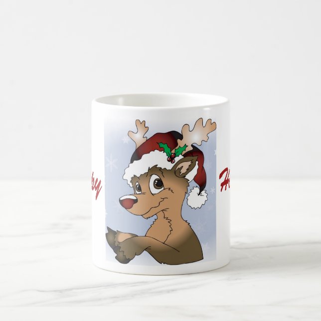 Feiertags-Ren-Tasse Tasse (Mittel)