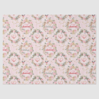 Feiertags-Rosa-Froher Nussknacker-Beaux-Personalis Seidenpapier