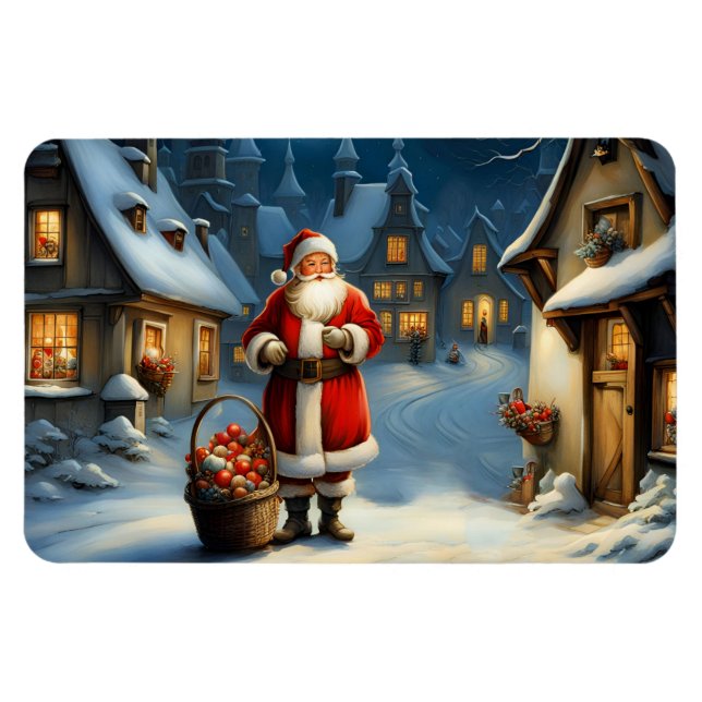 Feiertags-Santa-Magnet Magnet (Horizontal)