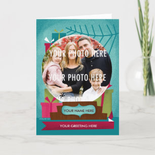 Feiertags-Schnee-Kugel:  Eine kundenspezifische Feiertagskarte