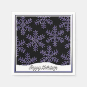 Feiertags-Schneeflocke-blaue Weihnachtsservietten Serviette