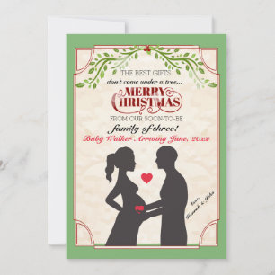 Feiertags-Schwangerschafts-Mitteilung (kahler Feiertagskarte